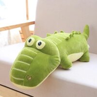 Gấu bông cá sấu mắt lồi khổng lồ size 1m5, Thú nhồi bông cá sấu vải nhung co dãn 4 chiều siêu xinh