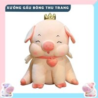 Gấu Bông Cao Cấp Heo Vương Miện/Gấu Bông To Chất Liệu Cao Cấp An Toàn Cho Da Khi Ôm