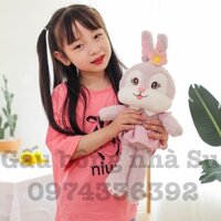 Gấu bông cao cấp Thỏ lông hồng size 40cm