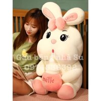 Gấu bông cao cấp Thỏ ôm bình sữa