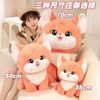 Gấu Bông Cáo Hồ Ly Cam dệt 3D nhung mịn xù cao cấp thú nhồi bông Gia dụng hỏa tốc 68