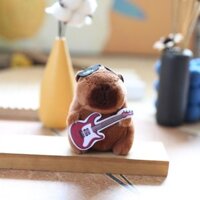 Gấu bông Cappypara chơi đàn guitar, Chuột lang chơi nhạc cụ, Cappybara Chuột lang nước quà tặng ý nghĩa cho bạn bè