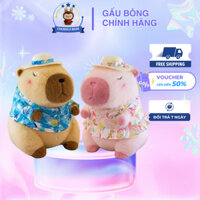 Gấu bông Cappypara đi biển mặc váy hồng 60cm - Đồ chơi - Toy