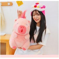 Gấu Bông Capy Đầu Lân Nhà CAS Chất Nỉ Mịn Cao Cấp Thú Nhồi Bông