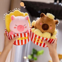 Gấu bông capybara bắp rang, bỏng ngô
