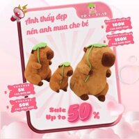 Gấu Bông Capybara Cầm Lá Sen