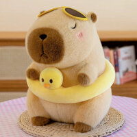 Gấu Bông Capybara Chuột Lang Nước Capybara Đeo Phao Vịt Tắm Bỉển - G139