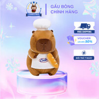 Gấu Bông Capybara Đầu Bếp Yếm Bánh Mì Đồ Chơi Sang Trọng Dễ Thương Búp Bê Cô Gái Quà Tặng