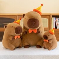 Gấu Bông Capybara Đội Mũ Sinh Nhật Nhập Khẩu Cao Cấp
