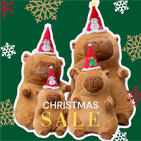 Gấu Bông Capybara Giáng Sinh Thú Bông Đội Nón Noel Quà Tặng Đáng Yêu - G149