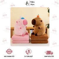 Gấu bông capybara kèm chăn ( 1m*1m5 ) - Tiệm Alyn