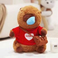 Gấu  Bông Capybara Kéo Mũi Mặc Váy len