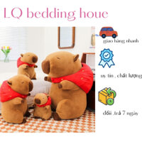 gấu bông CAPYBARA mũ dâu siêu dễ thương , mềm mịn , hàng xuất hập khẩu hot hit 2024