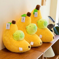 Gấu bông capybara nằm trong quả chuối cực êm mềm