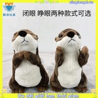 Gấu Bông Capybara Nhắm Mắt Biển Otter Búp Bê Dễ Thương Nhật Bản Phước Lành Otter Búp Bê Sang Trọng