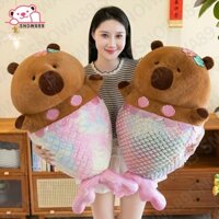 gấu bông Capybara Sang Trọng Búp Bê Cổ Tích Đồ Chơi Gối Đệm Gấu Bông Búp Bê Quà Tặng Sinh Nhật capybara nàng tiên cá