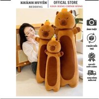Gấu bông capybara thân dài cute, đáng yêu có thể làm gối ôm, gối đầu - Timibedding