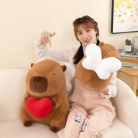 Gấu bông CAPYBARA thiên thần ôm tim 25cm