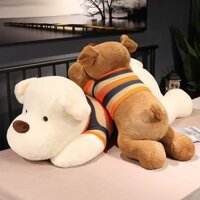 Gấu Bông Chó Áo Len Nằm Ôm Đáng Yêu Mềm Mịn