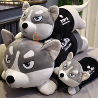 Gấu Bông Chó Husky Mặt Ngáo Size 1m5 Siêu To Khổng Lồ, Thú Nhồi Bông Husky Ngầu Cao Cấp-teddybear.store