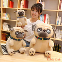 Gấu Bông Chó Mặt Xệ, Chó Pug Dáng Ngồi Dễ Thương -