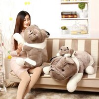 Gấu Bông Chó Ngao Mặt Nhăn Siêu Ngầu [HÀNG ĐẸP GIÁ SỈ] - Chất đẹp, đường may tỉ mỉ