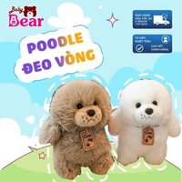 Gấu bông Chó Poodle Cute Đeo Vòng Cổ Dễ Thương