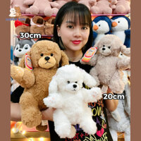 Gấu bông Chó Poodle ngồi size 20/30cm cho bé, đồ chơi chó bông cao cấp mềm mịn giống thật - Happy Hug