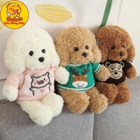Gấu Bông Chó Xù Đứng Áo Len- Chó Nhồi Bông Cao Cấp Gấu Bông City