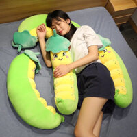 Gấu bông chú sâu xanh đội mũ đáng yêu  - thú nhồi bông sâu xanh sezi 50-110cm