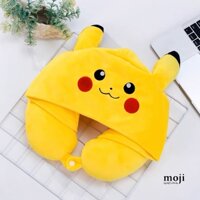 Gấu bông chữ U có mũ Pokemon Pikachu happy face có tai