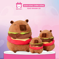 Gấu Bông Chuột Capybara Bánh Hamburger Ngộ Nghĩnh, Capybara Hot Trend Nhồi Bông Cosplay Hamburger - Bemori.official