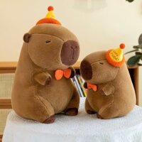 Gấu Bông Chuột Capybara Đội Mũ Happy Birthday- Gấu Bông Cuddle - size 45cm