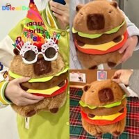 Gấu Bông Chuột Capybara Hamburger - Capybara Bánh Quà Tặng Đồ Chơi Hottrend Cao Cấp Gấu Bông Hama Size 25 Cm