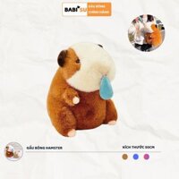 Gấu bông chuột hamster chảy nước mũi dễ thương Chuột lang hamster nhồi bông vải lông chồn kim cao cấp