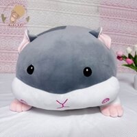 Gấu bông chuột Hamter, gấu ôm nhồi bông hình con chuột béo ú vải nhung giãn cực mịn [Quận Gấu]
