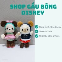 Gấu bông chuột Mickey Minnie mouse chính hãng Disney size móc khóa