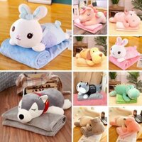 Gấu Bông Có Mền - Chăn Gối Văn Phòng 3in1 Tiện Lợi
