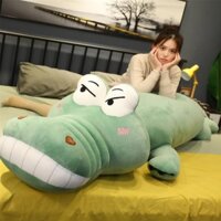 Gấu Bông Con Cá Sấu To Khổng Lồ Size 1m6 cả đuôi, Gối Ôm Cá Sấu Dễ Thương Qùa Tặng Cao Cấp Cho Bé Trai Bé Gái