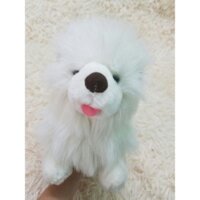 gấu bông con chó xù trắng giống như thật