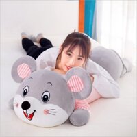 Gấu bông con chuột nằm cười vui vẻ (100cm) vải miniso siêu mịn siêu xịn, hàng loại 1 cao cấp, an toàn cho bé