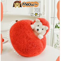 Gấu Bông Con Nhím Trong Qủa Táo Đáng Yêu, Gấu Bông 2in1 Cute,Thú Nhồi Bông Nhím Táo Đỏ