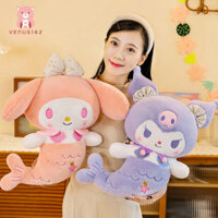 Gấu bông Công chúa nàng tiên cá dễ thương Kuromi Melody Búp bê đồ chơi sang trọng Quà tặng cô gái