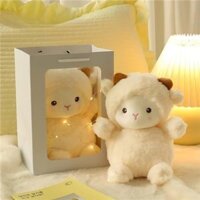 Gấu bông cừu Alpaca dễ thương, thú nhồi bông cừu trắng mềm mịn cao cấp làm quà tặng sinh nhật cho bé