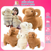 Gấu bông cừu ôm mùa đông cute siêu mềm mịn, size mini đến size to 30/45/55cm, Thú bông cừu trắng nâu ôm cho bé quà tặng