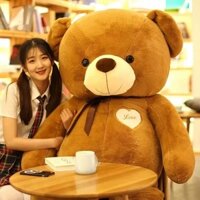 Gấu Bông Dài 60cm Đính Thân Lụa - Quà Tặng Ngày Sinh Nhật Dành Cho Cô Gái, Thường Dùng Trong Giao Lưu Gia Dình - Gấu Bông Đầy Lông, Gấu Đẹp Toàn Diện Tưởng Tượng, Đáng Yêu Nhất Là Gấu Tóc Thỏ "Tình Yêu"
