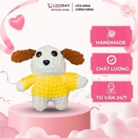 Gấu Bông Đan Len Handmade Lidoday - Chó Bông Bằng Len Tự Đan Bằng Len Cao Cấp