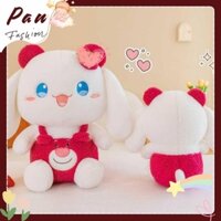 Gấu bông dâu hồng cho bé sz 20-30cm, thú nhồi bông teddy mặc áo cảnh sát hàng cao cấp mềm mịn