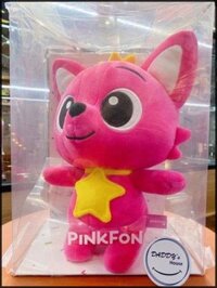 Gấu bông đầu to Pinkfong hồng (29cm)