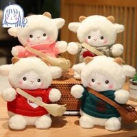 Gấu bông dễ thương Thú nhồi bông cho bé gái - Gấu bông cừu trắng - Búp bê cừu len mềm 23CM CEP3